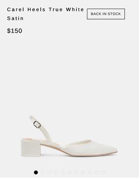Dolce Vita White Satin Slingback Block Heels